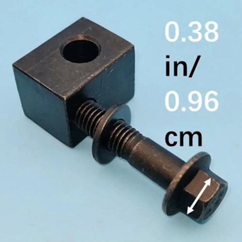 Heavy Gauge Generator Alternator Adjuster Kit With No Sweat Nut Bolt Swap For Kia And Hyundai Rides Including Optima Rio Soul Tucson Replaces 37463 33000 37462 22000 37471 24000 bolt and nut detail on a flat surface.