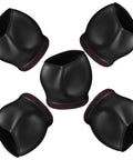 25 Pack Salon Chair Caster Cups Wheel Protectors Hella Tough Silicone Floor Savers shown from various angles on a white background.