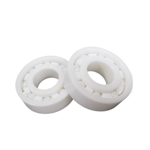 Premium Zirconia Ceramic Bearings For Ridiculously Smooth Rolling And Zero Rust Headaches With Heavy Duty Construction That Totally Slays Steel Components In Every Motor Assembly 60 By 110 By 22 Millimeter Pack Of Five Pieces, showing two zirconia ceramic ball bearings.