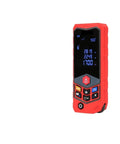 The Real Deal Multi Function Wall Scanner With Built In Metal Detector Wood Moisture Meter And Laser Rangefinder For Backyard Bosses Crushing Every Home Reno Chore in red, displaying laser measurements.