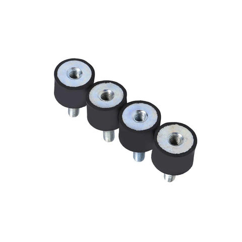 Knock Out The Buzz With These Pro Grade M6 Rubber Isolator Mounts Four Pack, 20mm by 15mm rubber vibration isolators.