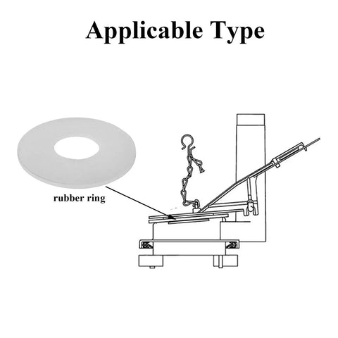 No Fuss Three Inch Silicone Flapper Seal Replacement For Toto Thu128 Toilet Flush Valve Four Pack showing rubber ring for flush valve installation.