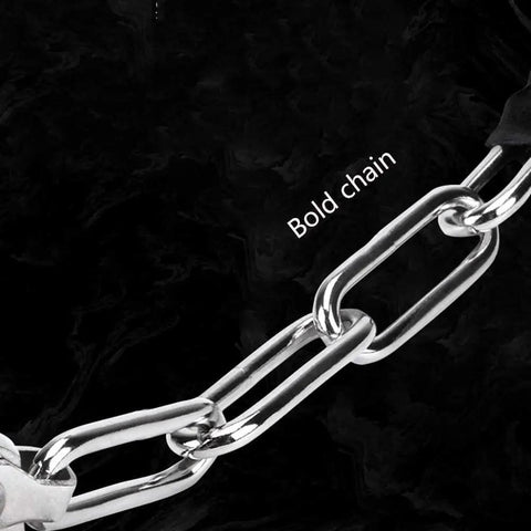 Built Tough Silver Door Chain And Deadbolt Lock Featuring Adjustable Keeps To Quit Door Rattle Heavy Duty Interior Guard Close-up of bold chain link.