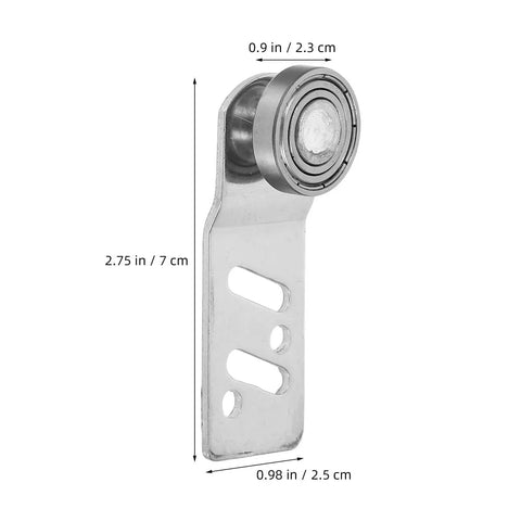 Pro Grade Stainless Steel Sliding Door Pulley Wheels For Wardrobe And Cabinet With 23mm Offset Axle showing detailed dimensions and smooth roller.