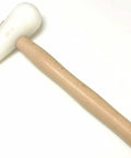 Premium Domed Nylon Hammer Featuring A Rock Solid Five Inch Head And Eight Ounce Weight For Metalsmith Forming Dapping and Custom Metalworking Tools angled view.
