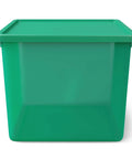 Top Tier Stackable Storage Bin With Lid in green color, 12.5 x 12 x 9.5 inches, suitable organizer box for efficient storage.