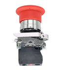 Top Shelf New Emergency Stop Switch Featuring Bold Red Push Button Compatible With Snorkel Upper Control Box Assembly And Tough Daily Job Site Grind Runs Direct Fit, front view.