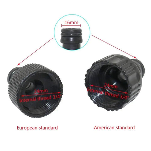 3/4 Inch Hose Fittings Set For European And American Standards DIY Friendly 200 Pcs Quick Connect Female Thread Connectors Swivel Nipple Joints For Irrigation Systems Durable Black Plastic, 3/4-inch black plastic female thread fittings, European and American standard