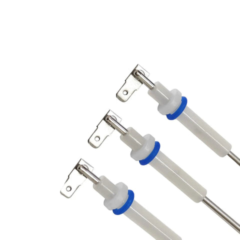 Straight Up Ceramic Steam Probe Replacement Set Compatible With Breville Sage Dual Boiler Oracle And Oracle Touch Espresso Machines No Sweat Installation, three ceramic steam probes with blue O rings.