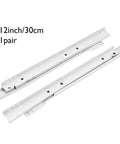 Two Section Drawer Slides Pair For Keyboard Trays And Small Cabinets No Squeak Glide Quiet Operation 12 inch size