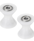 Top Notch 2Pcs U Type Nylon Coated Pulley Roller Bearings Fit 5Mm Shafts Rock Solid Guide Wheels For Sliding Doors And Windows Built Tough Heavy Duty Mechanical Parts White, durable nylon roller wheels.