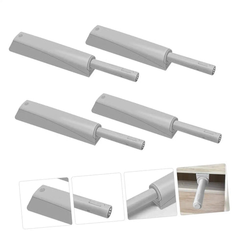 4 Piece Cabinet Push Open Latch Set Bringing Zero Drama Touch To Open Hidden Rebounder Hardware For Bedroom Bathroom Doors Tough Plastic