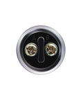 Back view of Beefy 12V 50A Waterproof Push Button Switch Universal Starter Horn Button with screw terminals for secure connection.