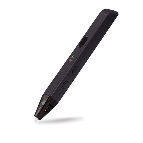Kickass 3D Drawing Pen Handles 1.75Mm Abs And Plastic Filaments smooth black handheld stylus with speed dial and sealed tip.