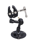 Heavy Duty Soldering Clamp And Stand For Maintenance And Repair, Alloy Steel Fixture Tool, Stable Bench Holding, Welding Support, Compact Design For Technicians And DIY Hobbyists, black base