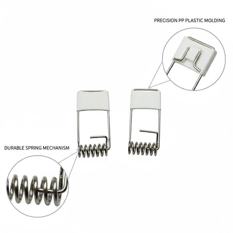 Downlight Spring Clip, Silver PP Plastic Retention Clip for Recessed Lighting Ceiling Fixtures (1 PC) showing durable spring mechanism.