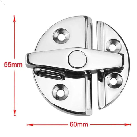Heavy Duty 180 Degree Marine Boat Door Latch With Pro Grade 316 Stainless Steel Construction And Rustproof Cabinet Security Catch built tough design with 60mm diameter and 55mm height.