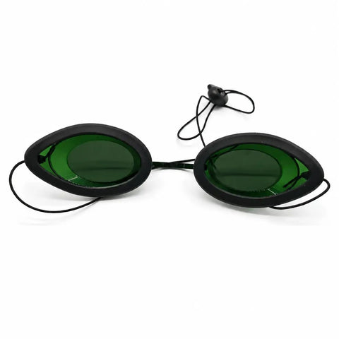 Straight Up Heavy Duty Opt Ipl Laser Safety Goggles For Red Light Therapy And Photon Beauty Machines with green lenses and adjustable fit.
