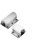 Premium Heavy Duty Sliding Door Rollers With Reinforced Nylon Bearing Pulley And Rustproof Stainless Steel Bracket side view of two rollers