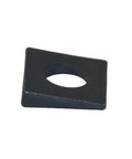 Heavy Duty Beveled Square Washers For Shim Leveling 3/8 Inch Bore Plus 7/8 Width Plain Carbon Steel Oxidized Black Finish showing a single washer