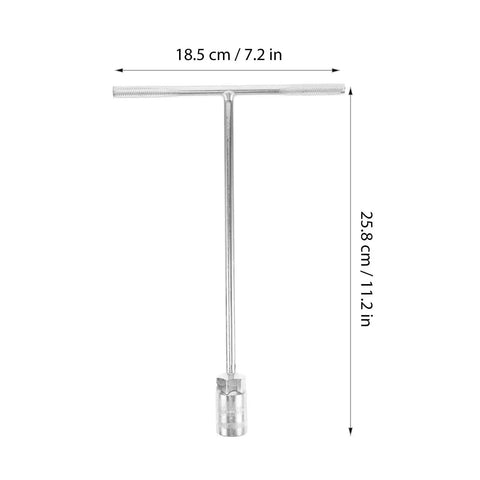 Heavy Duty T Handle Socket Wrench For Motorcycle And Atv Bolts, 18.5 cm wide, 25.8 cm tall, durable metal construction.