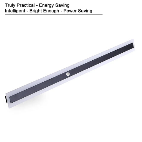 JGSYD Smart Sensor Control Wall Light with Motion Sensor Led Wall Lamp Acrylic Wall Mounted Long Strip Wall Sconce Minimalist Soft Light for Courtyard Hallway,White Light-100Cm, sleek design with motion sensor.