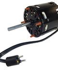 Built Tough 1/20 Hp Refrigeration Fan Motor 1550 RPM 208-230 Volt Single Phase, shaded pole, clockwise spin with shaft.