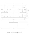 Technical blueprint of the Dual Axis Angle Drilling Guide With Adjustable Fence And Clamp Table USA Made Drill Press Jig dimensions