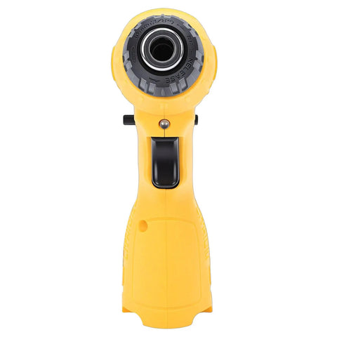 Heavy Duty Cordless Drill Driver Set With 12V Power And 15Nm Torque Crushing Wood Brick And Tile For Lightning Drilling Screwing DIY Home Fixes Furniture Buildouts And Quick Room Upgrades Zero Sweat Guaranteed, yellow drill driver front view.