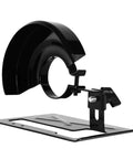 Keep Nasty Sparks Safe While You Work With This Rugged Adjustable Angle Grinder Holder Stand Featuring Heavy Duty Steel Debris Protection For 100 Mm Tools Your Shop Will Love. Black steel angle grinder guard with adjustable clamp for secure mounting.