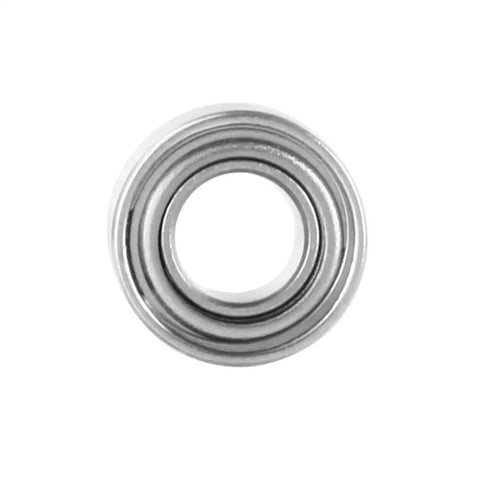 Pack Of Twenty Mr63zz Miniature Deep Groove Ball Bearings With Double Steel Shields Built Damn Tough Using Chrome Steel For Ridiculously Smooth High Speed Spin And Rock Solid Power Tool Performance Measuring 3X6X2.5mm - top view of bearing