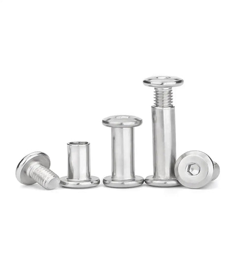 Tough As Nails Hex Head Bind Screws And Barrel Nuts Featuring M3 M4 M5 Threads Molded From Heavy Duty 304 Stainless Steel for binding