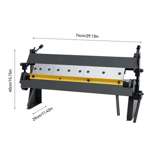 24 Inch Sheet Metal Bending Brake Portable Aluminum Heavy Duty Bender With 0 To 135 Degree Adjustable Angle side view