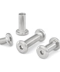 Dead Serious Hold M3 M4 M5 Binding Screws And Hex Head Barrel Nuts With Socket Cap Fastener Bolts Made From Kickbutt 304 Stainless Steel, assorted sizes and types.