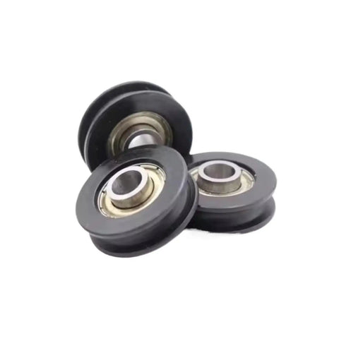 Heavy Duty Nylon Coated Bearing Roller Wheels With Slick Rolling Action For Sliding Glass Doors Aluminum Frames And Cabinet Drawers 6Mm Bore 26Mm Diameter close-up