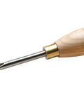 Fingernail Spindle Gouge Lathe Tool Three Eighths Inch With Ash Handle, High Speed Steel Edge, Medium Grind, Wing Tips Ground Back