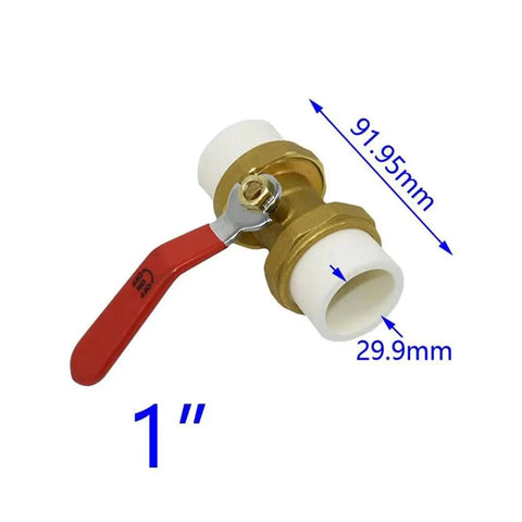 Rock Solid PPR Brass Ball Valve Featuring Smooth Twist Handle And Leak Free Flow Control For 20 25 And 32 Mm Piping Runs, 1 inch size.