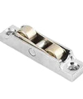 Heavy Duty Sliding Door Roller Wheels 8 Pack Double Flat Pulley Setup For Patio Glass Doors, featuring dual metal rollers.
