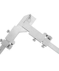 Heavy Duty Stainless Steel Vernier Caliper Built To Crush Tough Precision Jobs Measures Gear Tooth Thickness Exactly Dual Slide Scales angled view