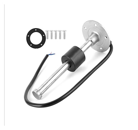 Professional 0-5V Fuel Level Sender For Boat Car Rv Marine Liquid Tank Sensor with stainless steel probe and mounting hardware.