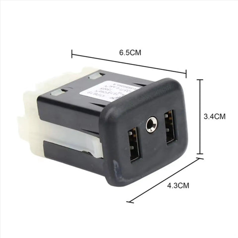 Drop A Dope Usb Aux Charging Socket Connector Replacement For Chevrolet Bolt Ev Trax Sonic Models Between 2017 And 2018, 6.5x4.3x3.4cm.