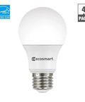 60W Equivalent Soft White A19 Dimmable LED Light Bulbs 800 Lumens Energy Star 2700K Warm Glow Lasting 15000 Hour Life 9.5W Replacement 4 Pack For Home