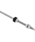 Heavy Duty Stainless Steel Solar Hanger Bolts With Slick Adjustable Height Mounts For All Weather Hitch Free Rooftop Installation And Bull Strong Panel Alignment shown with threaded design and rubber grommet.