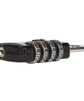 Side view of black lock from Five Pack TSA Luggage Locks With Four Digit Combination For Heavy Duty Travel Lock It Down On Baggage Suitcases
