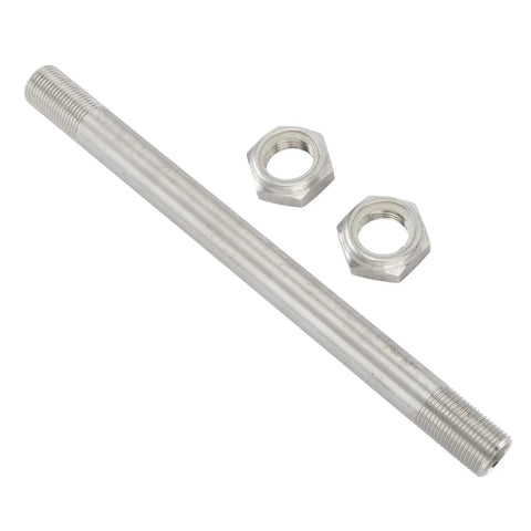 Beefed Up High Strength Aluminum Clamp Bracket Bolt Kit for Outboard Engines showing bolt rod and two nuts.