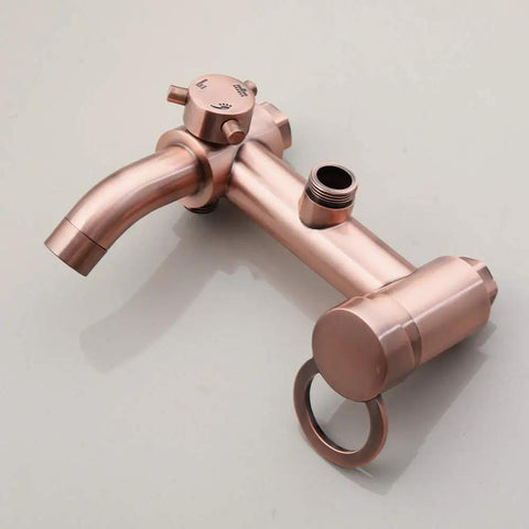 Shower System With 8 Inch Rainfall Head And 3 Function Wall Mounted Copper Shower Fixture Antique Brass Mixer Valve component