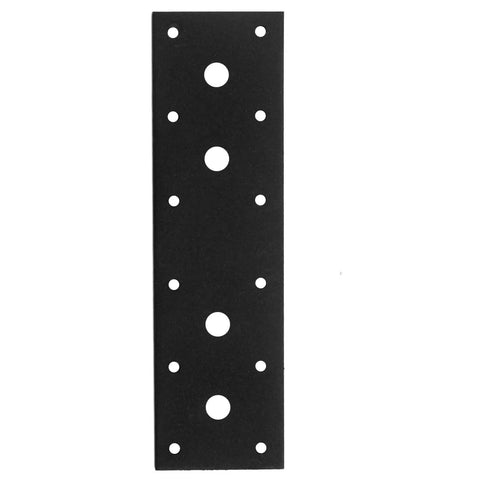Six Pack Black Flat Mending Plates 8.5 Inch By 2.375 Inch Repair Brackets For 2x Wood Furniture Heavy Duty Carbon Steel With Black Finish