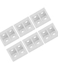 50 Pack Plastic Right Angle Corner Brackets Gusset Braces For Home Furniture Assembly Durable White Plastic Corner Supports For Shelves Tables And Cabinets Easy Install showing multiple white gusset braces