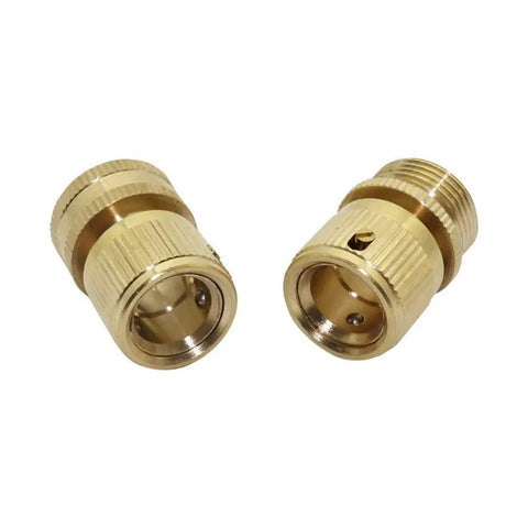 Hose Connector Adapter Kit With Copper Quick Connects For Three Quarter Inch Internal And External Threads Garden Irrigation And Car Wash Pipe Fittings 10 Pack, brass connectors pair