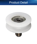 Heavy Duty M6 V Groove Bearing Pulley Wheel with Nylon Roller and Steel Shaft for Threaded Rod Track Guide, 6x22x8mm